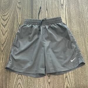 Nike Dri-Fit Youth Boys Athletic Shorts Drawstring Elastic Waist Gray Size S